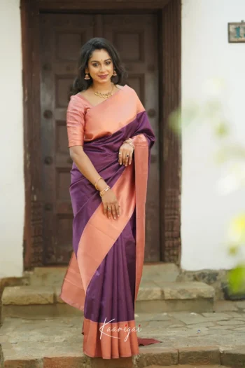 Sita - Naga Purple Semi Silk Saree